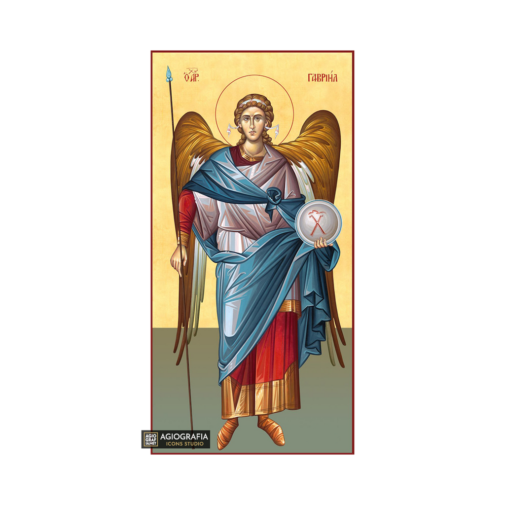 22k Archangel Gabriel - Gold Leaf Christian Orthodox Icon