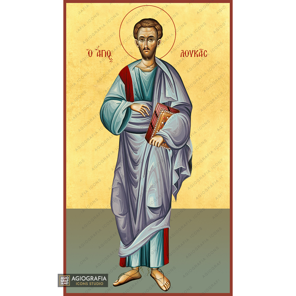 22k St Apostle Luke - Exclusive Gold Leaf Orthodox Icon