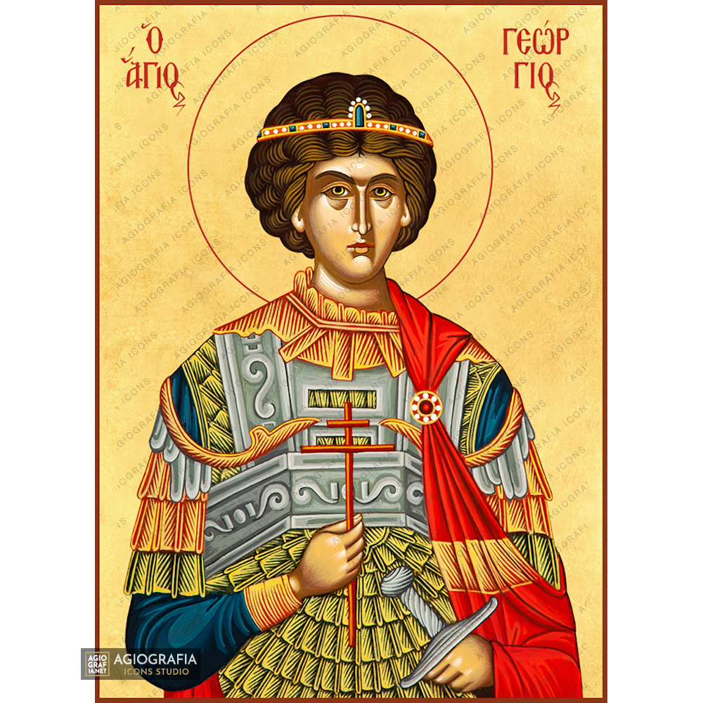 22k Saint George - Exclusive Gold Leaf Orthodox Icon