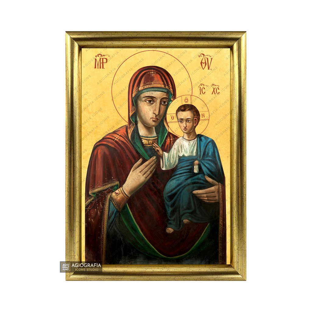 22k Virgin Mary - Exclusive Framed Gold Leaf Orthodox Icon