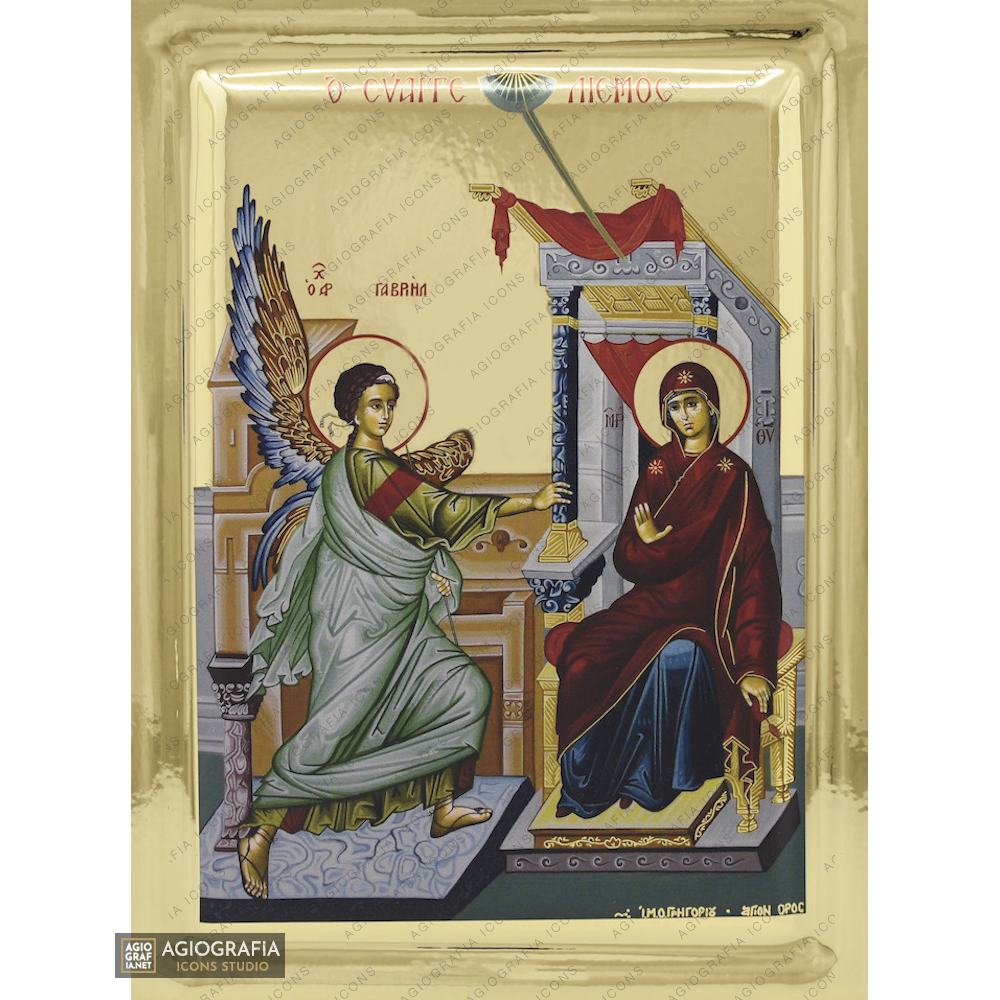 Christlich-orthodoxe Ikone des Heiligen Christophorus auf Holz mit  Vergoldungseffekt – Agiografia Icons